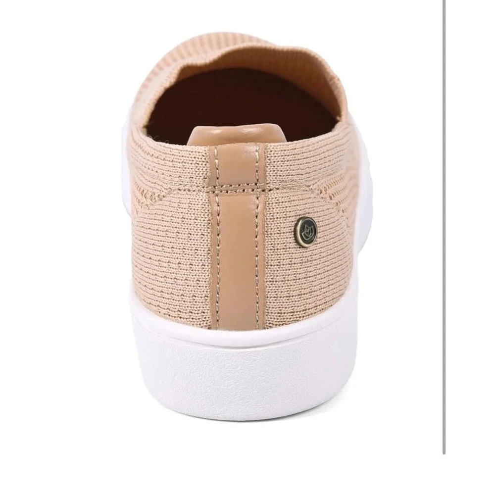 Spenco Coastal Slip-On Womens Sneakers Wheat Tan Knit Wide 11W SP1009WHE110W New